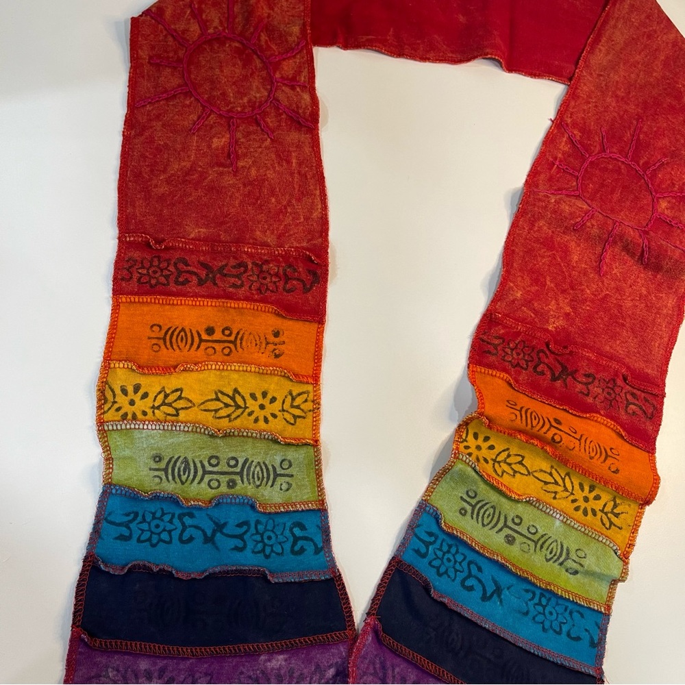 Hippie Boho Rainbow Scarf 🌈☮️